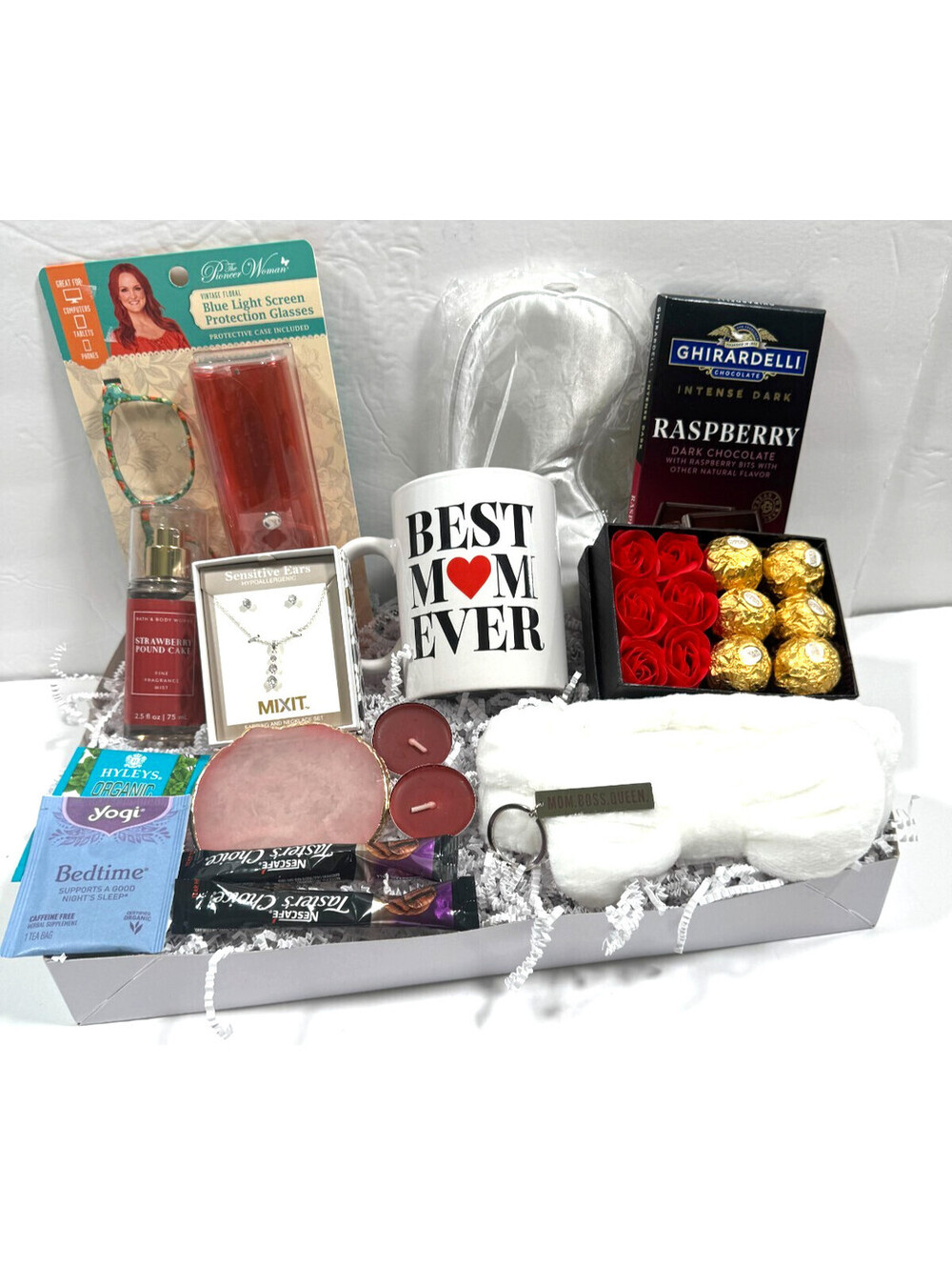 Mother's Day Gift Box with Spa Essentials, Chocolates, Mug